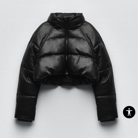Zara CROPPED PUFFER JACKET - Picture 2 of 10